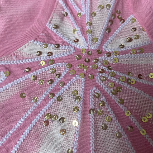 Crown & Ivy Graphic Floral Sleeveless top with sequins NWT size 4 - Picture 2 of 7